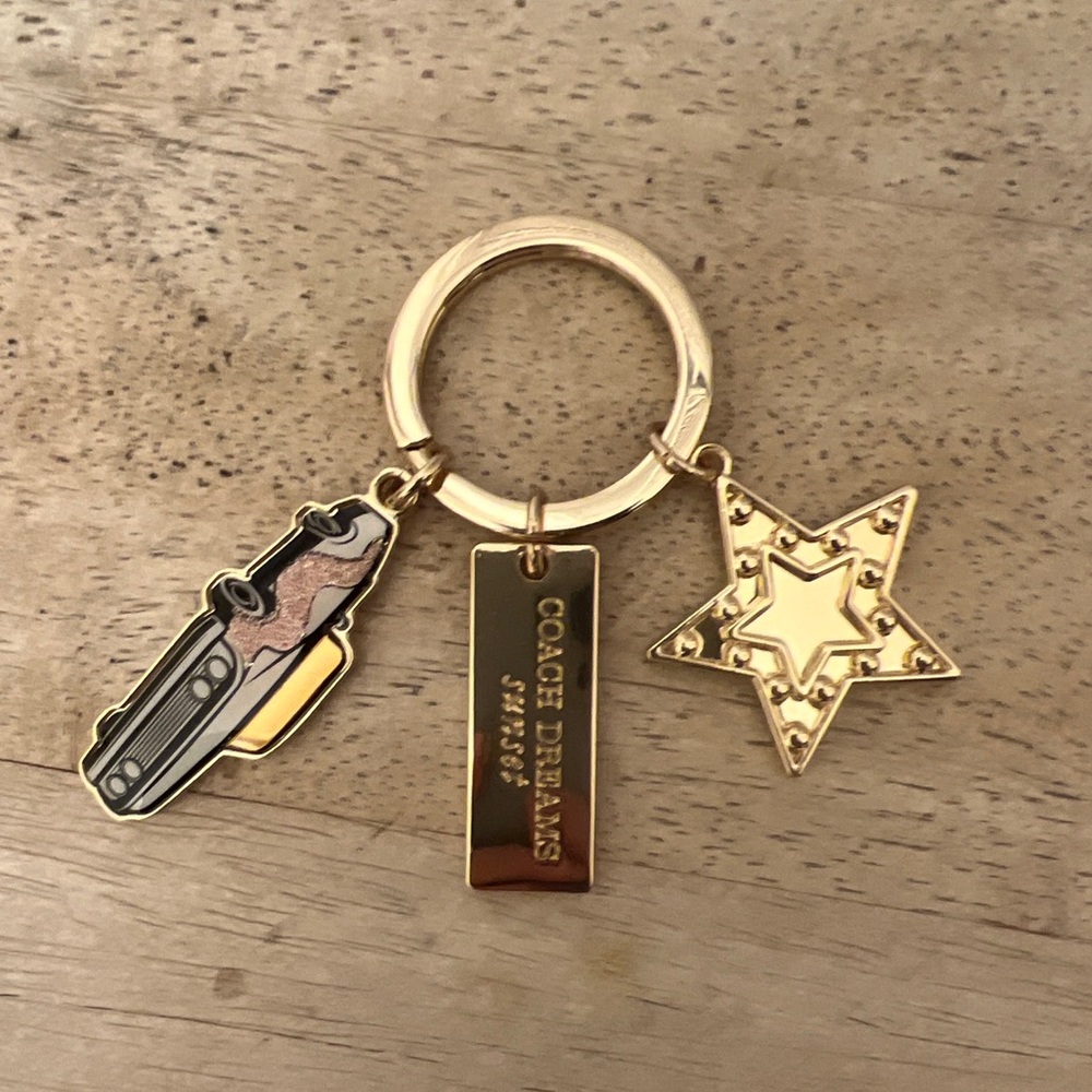 Coach Dreams Sunset Triple Charm Keychain or Bag Charm